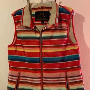 STS Ranchwear Red Serape Micro Puff Vest large